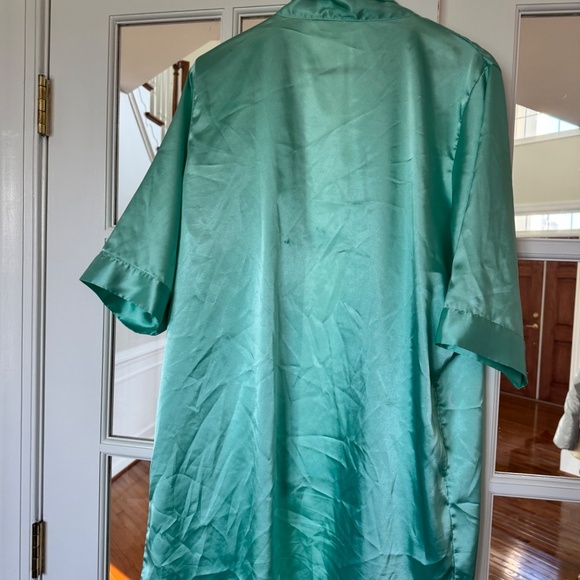 Kimono Style Bridesmaid Robe, Jewel Green/Teal, Small - Picture 2 of 2